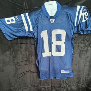 Mens Reebok, Equipment NFL, blue and white Jersey, Peyton Manning, size M